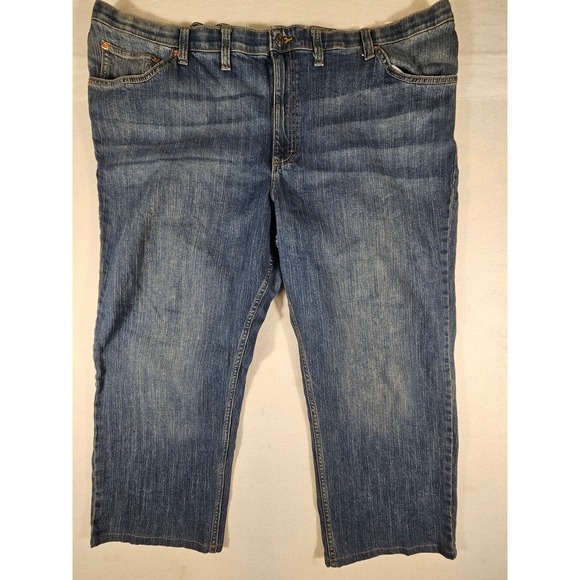 Lee Other - Lee Relaxed Fit Mens Jeans 52x30 Blue Denim Straight Leg Stretch 2106439
